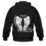 Daddy Guardian Angel Gildan Heavy Blend Adult Zip Hoodie (no Front) - black