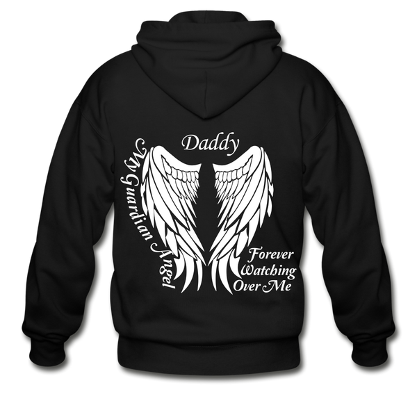 Daddy Guardian Angel Gildan Heavy Blend Adult Zip Hoodie (no Front) - black
