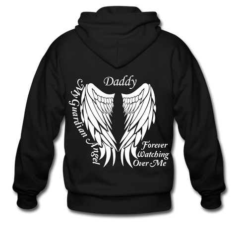 Daddy Guardian Angel Gildan Heavy Blend Adult Zip Hoodie (no Front) - black