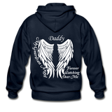 Daddy Guardian Angel Gildan Heavy Blend Adult Zip Hoodie (no Front) - navy