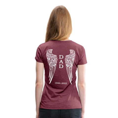 Dad 1944-2022 Women’s Premium T-Shirt - heather burgundy