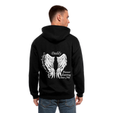 Daddy Guardian Angel Men's Zip Hoodie (No Front Print) - black
