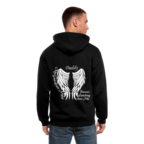 Daddy Guardian Angel Men's Zip Hoodie (No Front Print) - black