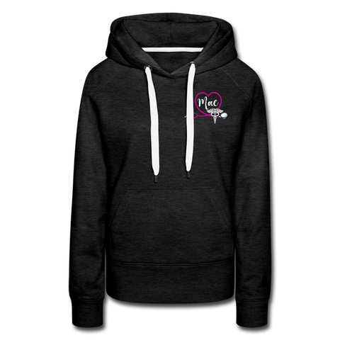 Mae Nurse Flag Women’s Premium Hoodie - charcoal grey