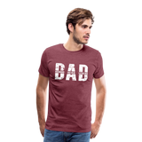 Dad Husband Hero Legend Men's Premium T-Shirt (CK0001) - heather burgundy
