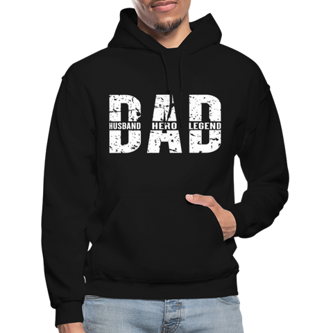Dad Husband Hero Legend Gildan Heavy Blend Adult Hoodie (CK0001) - black