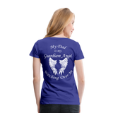Dad Guardian Angel Women’s Premium T-Shirt (CK3549) - royal blue