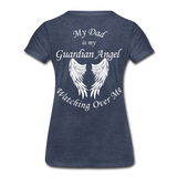 Dad Guardian Angel Women’s Premium T-Shirt (CK3549) - heather blue