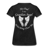 Dad Guardian Angel Women’s Premium T-Shirt (CK3549) - charcoal grey