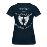 Dad Guardian Angel Women’s Premium T-Shirt (CK3549) - deep navy