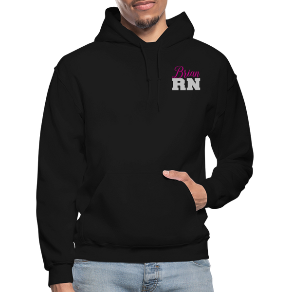 Brian RN Nurse Flag Gildan Heavy Blend Adult Hoodie - black