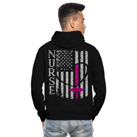Brian RN Nurse Flag Gildan Heavy Blend Adult Hoodie - black
