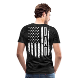 Dad American Flag Men's Premium T-Shirt (CK1903) - charcoal grey