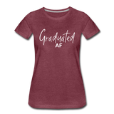Graduated AF Women’s Premium T-Shirt (CK1577) - heather burgundy