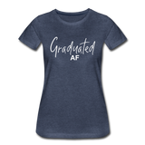 Graduated AF Women’s Premium T-Shirt (CK1577) - heather blue