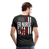 ER Nurse Flag Men's Premium T-Shirt (CK4202) - black