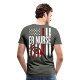 ER Nurse Flag Men's Premium T-Shirt (CK4202) - asphalt gray