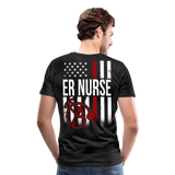 ER Nurse Flag Men's Premium T-Shirt (CK4202) - charcoal grey