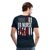 ER Nurse Flag Men's Premium T-Shirt (CK4202) - deep navy