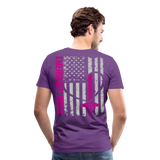 Megann Emergency Nurse Flag Men's Premium T-Shirt - purple