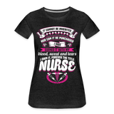 Nurse Earned Women’s Premium T-Shirt (CK1634) - charcoal grey