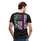 Nurse Flag Men's Premium T-Shirt (CK3903)+ - charcoal grey