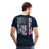 Nurse Flag Men's Premium T-Shirt (CK3903)+ - deep navy