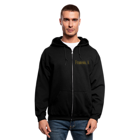 Francois, A. Men's Zip Hoodie - black