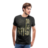 Dad Camo American Flag Men's Premium T-Shirt - black