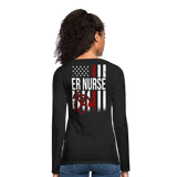 ER Nurse Flag Women's Premium Long Sleeve T-Shirt (CK4202) - black