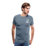 Daddy American Flag Men's Premium T-Shirt (CK1904) - steel blue