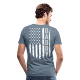 Daddy American Flag Men's Premium T-Shirt (CK1904) - steel blue