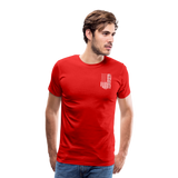 Daddy American Flag Men's Premium T-Shirt (CK1904) - red