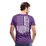 Daddy American Flag Men's Premium T-Shirt (CK1904) - purple