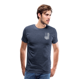 Daddy American Flag Men's Premium T-Shirt (CK1904) - heather blue