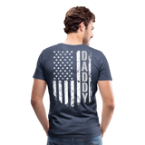 Daddy American Flag Men's Premium T-Shirt (CK1904) - heather blue
