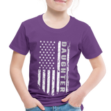 Daughter American Flag Toddler Premium T-Shirt - purple