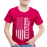Daughter American Flag Toddler Premium T-Shirt - dark pink