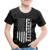Daughter American Flag Toddler Premium T-Shirt - charcoal grey