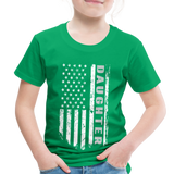 Daughter American Flag Toddler Premium T-Shirt - kelly green
