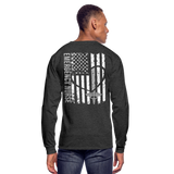 Manal Emergency Nurse Flag Men's Long Sleeve T-Shirt - heather black