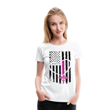 Nurse Flag Women’s Premium T-Shirt (CK1393) - white
