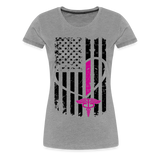Nurse Flag Women’s Premium T-Shirt (CK1393) - heather gray