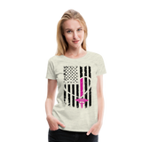 Nurse Flag Women’s Premium T-Shirt (CK1393) - heather oatmeal
