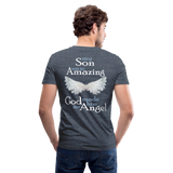 JAC SON AMAZING ANGEL Men's V-Neck T-Shirt - heather navy