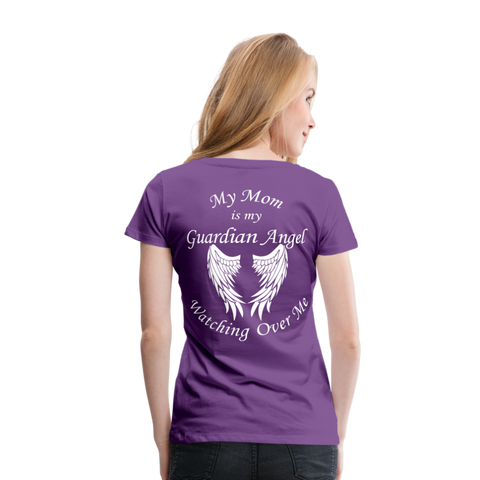 Mom Guardian Angel Women’s Premium T-Shirt (CK3545) - purple