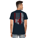 Emergency Nurse Flag Men’s Premium Organic T-Shirt (CK4126) - deep navy