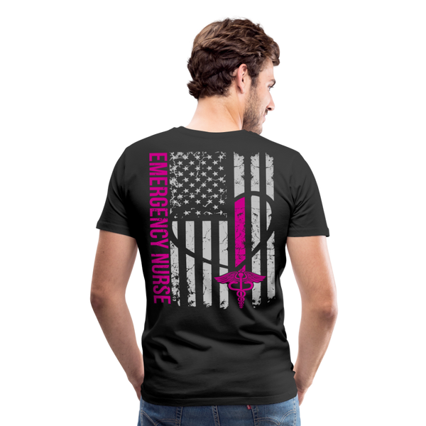 Emergency Nurse Flag Men's Premium T-Shirt (CK1835) - black