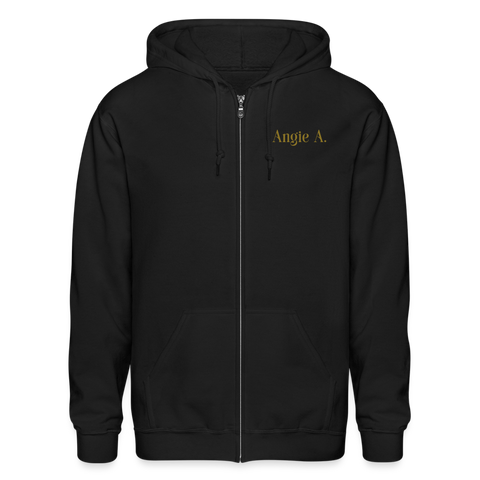 Angie A. Gildan Heavy Blend Adult Zip Hoodie - black