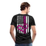 Emergency Nurse Flag - Heart - Men's Premium T-Shirt - charcoal grey